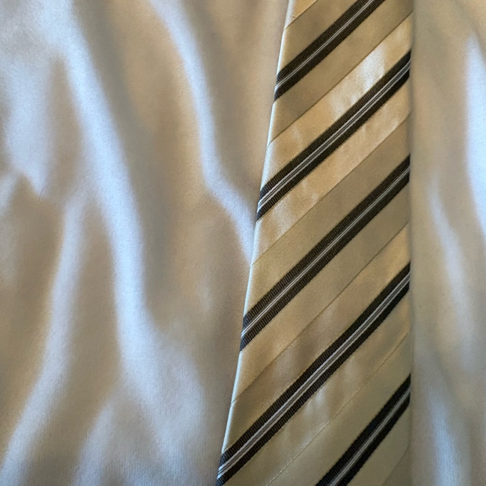 Donald Trump Signature Collection Gold and Black Striped Men's Tie